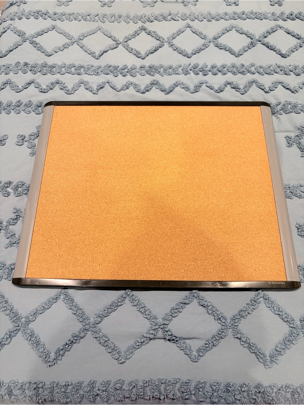 Cork Bulletin Board with Silver & Black Frame - Natural Cork